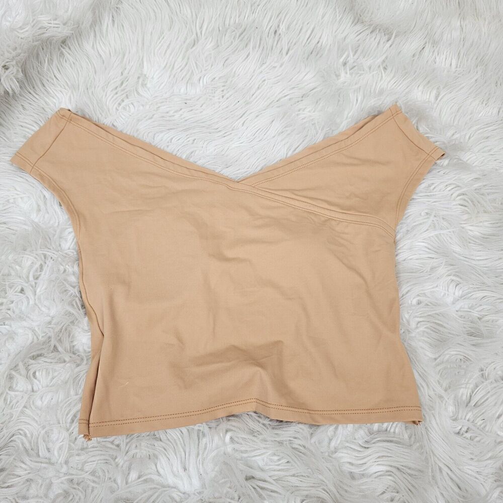 Kortni Jeane Women's Size Large Orange Off The Shoulder Tankini Top